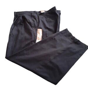 George Pants Chino 44x30 Pleated Dress Navy Career New